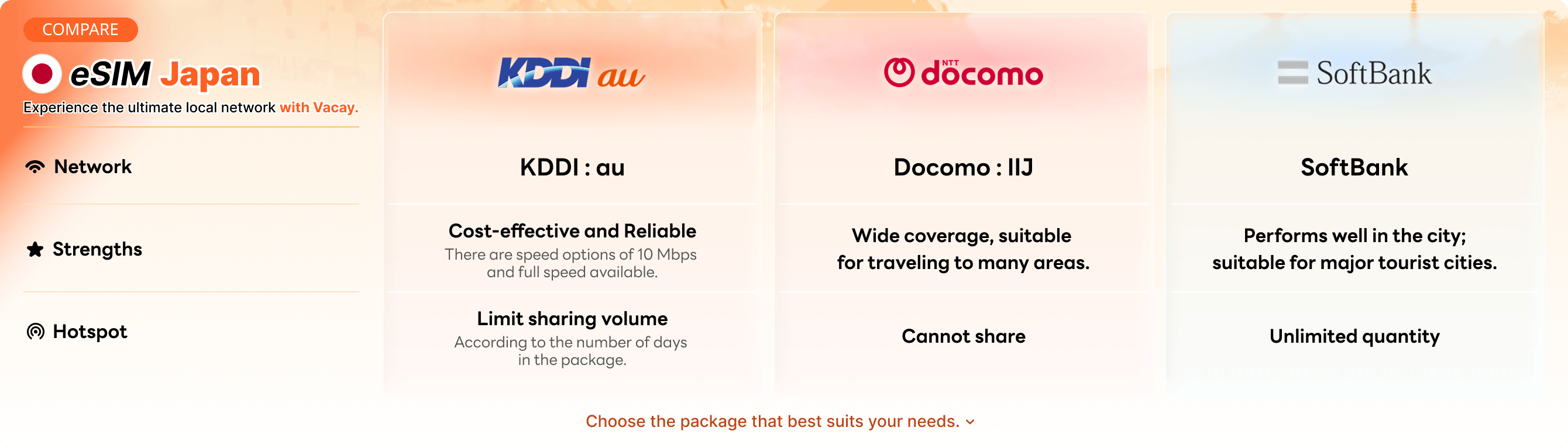 Local eSIM: Experience the local network with Vacay