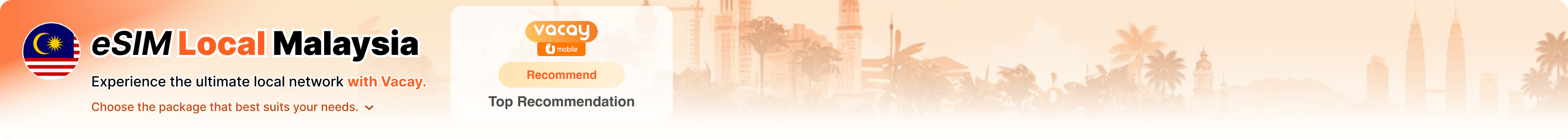 Local eSIM: Experience the local network with Vacay